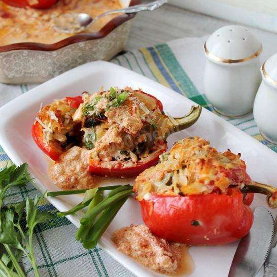 Рецепт перца фаршированного грибами