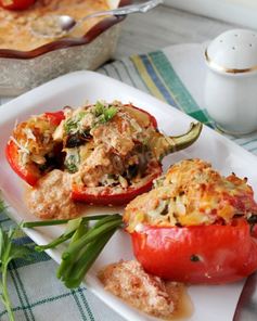 Перец фаршированный грибами