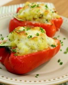 Перец фаршированный картошкой