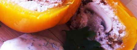 перец фаршированный творогом и шампиньонами. Шаг 8