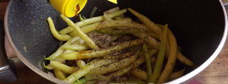 спаржевая фасоль с шампиньонами в соевом соусе. Шаг 6