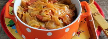 тушеная капуста с колбасой в мультиварке. Шаг 10