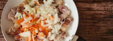 тушеная картошка с мясом в сковороде. Шаг 9