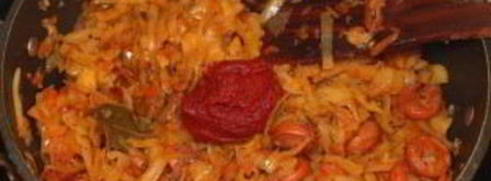 тушеная кислая капуста с сосиской. Шаг 5