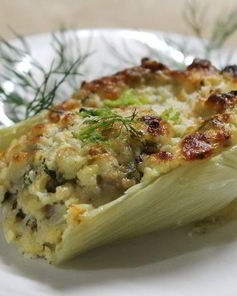 Запеченный фаршированный фенхель