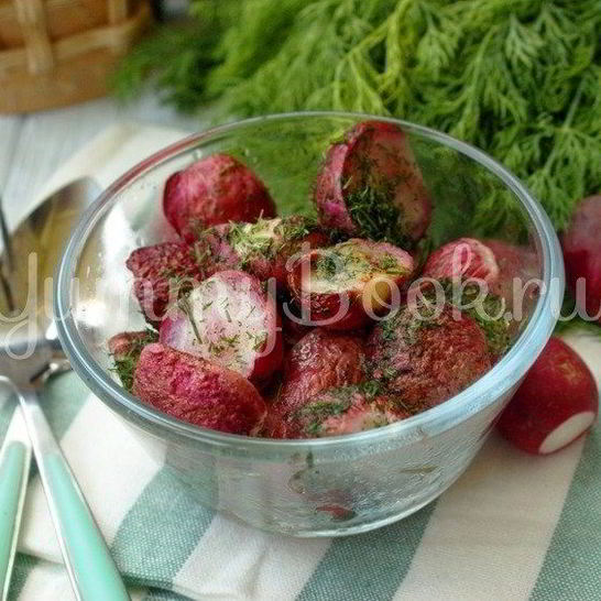 Рецепт запеченного редиса
