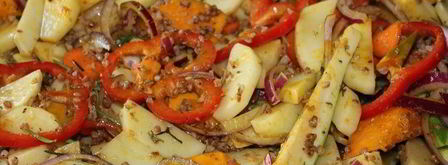 запеченные овощи с гречей краски осени. Шаг 4