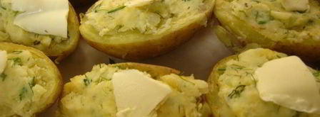 запеченый картофель, фаршированный сыром и зеленью. Шаг 6