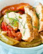 Жареные кабачки с куриной грудкой