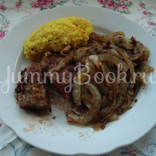 Рецепт говяжьей печени с яблоками