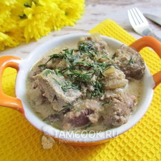 Рецепт говяжьей печени тушеной в мультиварке