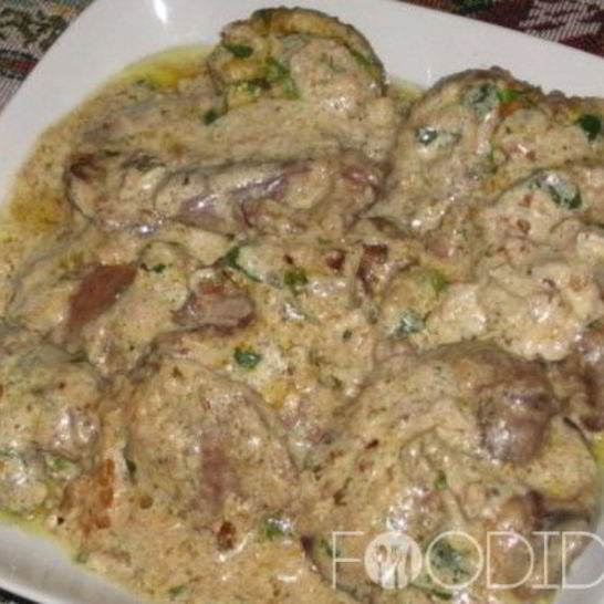 Рецепт говяжьей печени в сметане