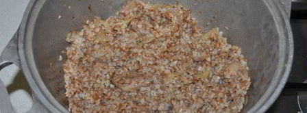 греча с куриной печенью. Шаг 8