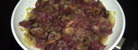 гусь с гречкой, грибами и печенью в рукаве. Шаг 5