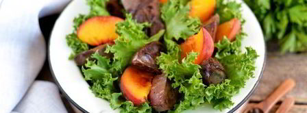 индюшиная печень с персиками. Шаг 8