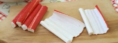 крабовые палочки, фаршированные печенью трески. Шаг 6