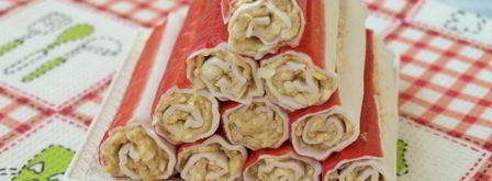 крабовые палочки, фаршированные печенью трески. Шаг 8