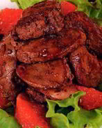 Куриная печень по-анжуйски