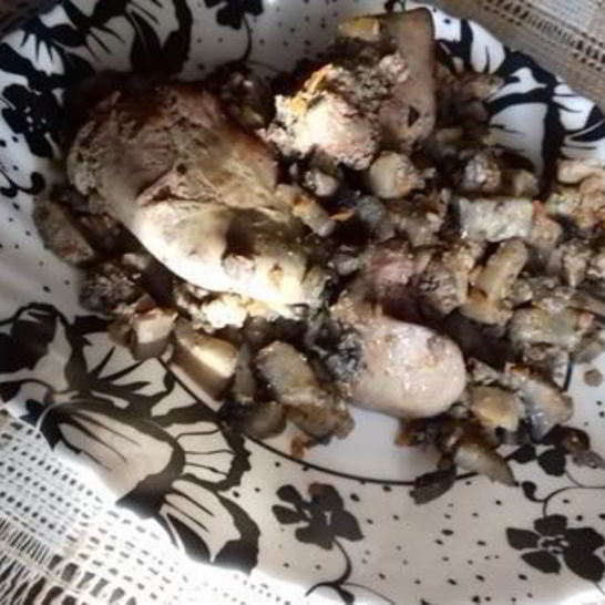 Рецепт куриной печени с грибами