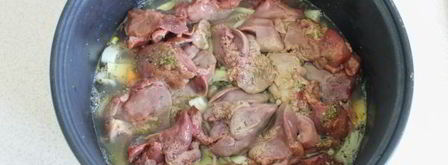 куриная печень с картошкой в мультиварке. Шаг 9