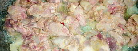 куриная печень с хурмой. Шаг 8