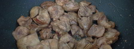 куриная печень с тыквой и яблоками. Шаг 4