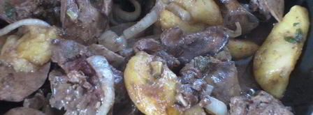 куриная печень с яблоками и майораном. Шаг 4