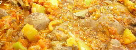 куриная печень, тушенная с овощами золотая осень. Шаг 9