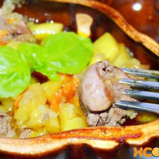 Рецепт куриной печени в горшочках с картошкой