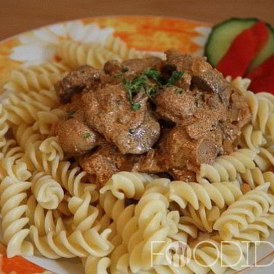 Рецепт куриной печени в сметане