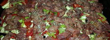 куриная печень, запеченная с овощами. Шаг 3