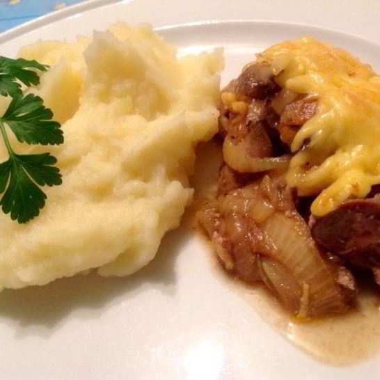 Рецепт куриной печенки под сырной корочкой