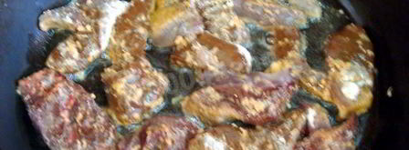 печень говяжья по-строгановски классически. Шаг 6