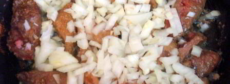 печень говяжья по-строгановски классически. Шаг 8