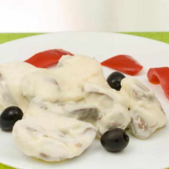 Рецепт печени индейки в молочном соусе