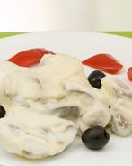 Печень индейки в молочном соусе