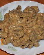 Печень по-строгановски в мультиварке