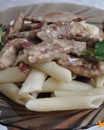 Печень по-строгановски