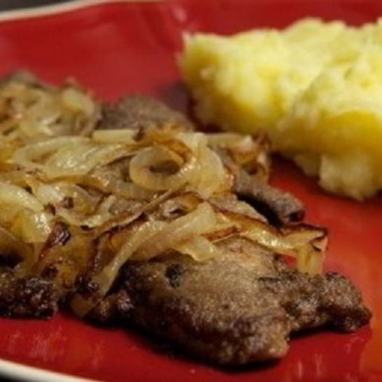 Рецепт печени с луком