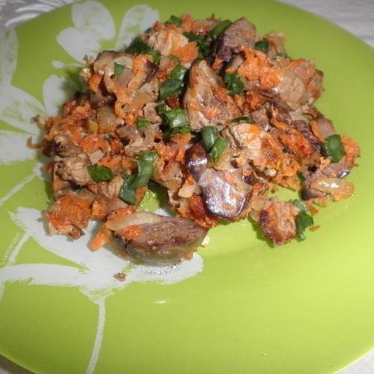Рецепт печени с овощами в мультиварке