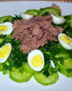 Печень трески с яйцом