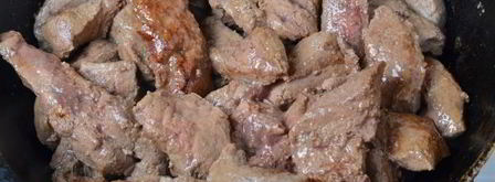 печень тушеная в молоке. Шаг 7