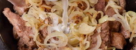 печень тушеная в молоке. Шаг 9