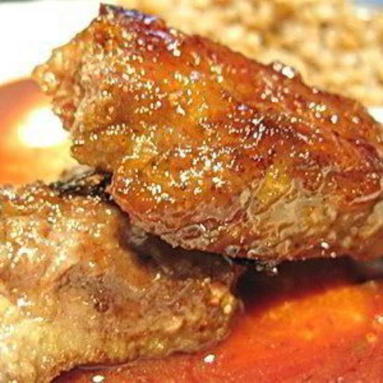 Рецепт печени в апельсиново-винном соусе