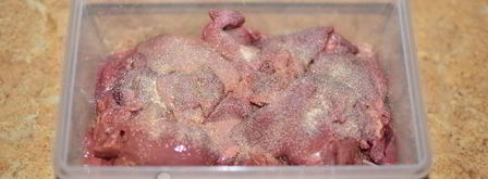 печень в беконе на мангале. Шаг 4