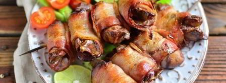 печень в беконе на мангале. Шаг 8