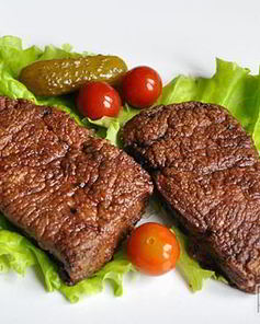 Жареная печень, маринованная в соевом соусе