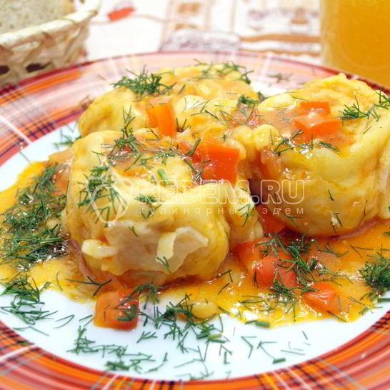 Рецепт ленивых пельменей с курицей грузины
