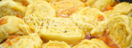 ленивые пельмени с курицей грузины. Шаг 15