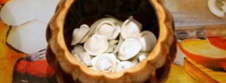 пельмени с грибами в горшочках. Шаг 8